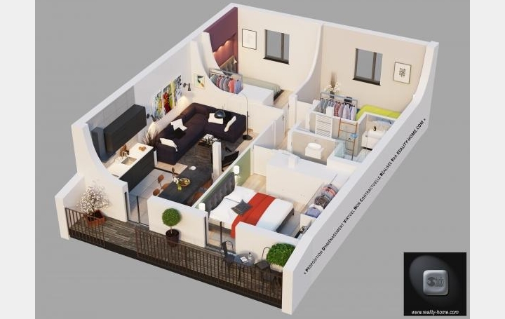Réseau Immo-diffusion : Appartement P4  GIVORS  80 m2 80 000 € 