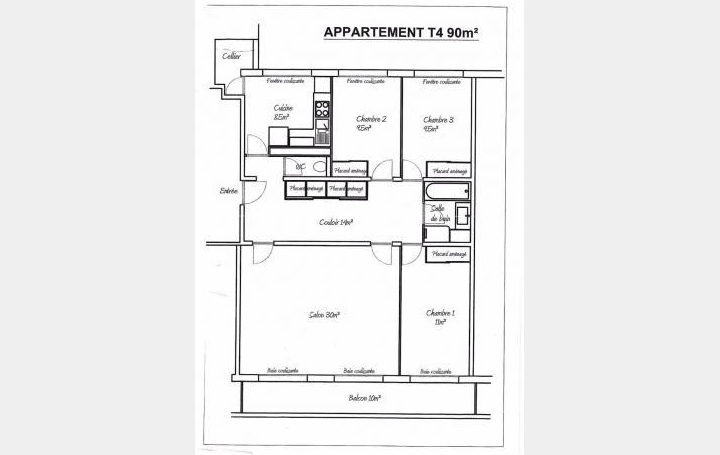 Réseau Immo-diffusion : Appartement P4  VILLEURBANNE  88 m2 254 000 € 