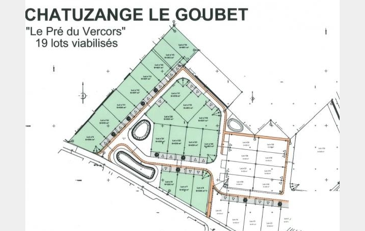 Réseau Immo-diffusion : Terrain  CHATUZANGE-LE-GOUBET   89 990 € 