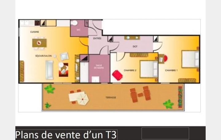 Réseau Immo-diffusion : Appartement P3  FLOIRAC  57 m2 169 800 € 