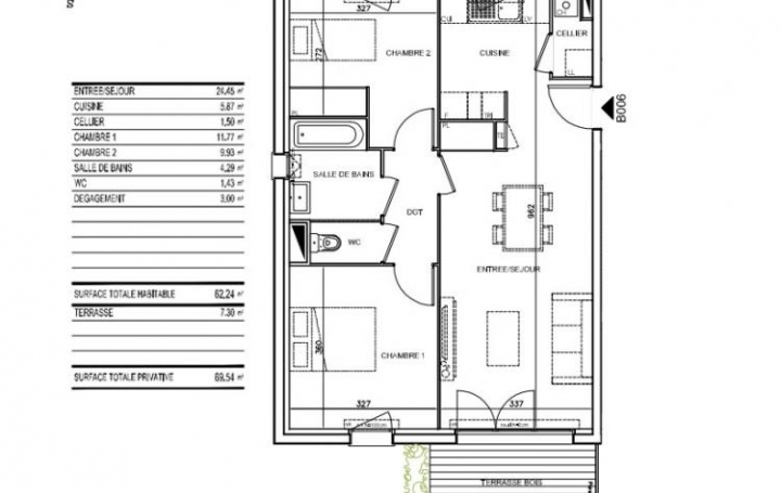 Réseau Immo-diffusion : Appartement P3  MERIGNAC  62 m2 229 000 € 