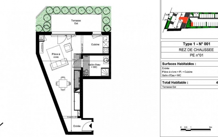 Réseau Immo-diffusion : Appartement P1  TALENCE  41 m2 180 000 € 