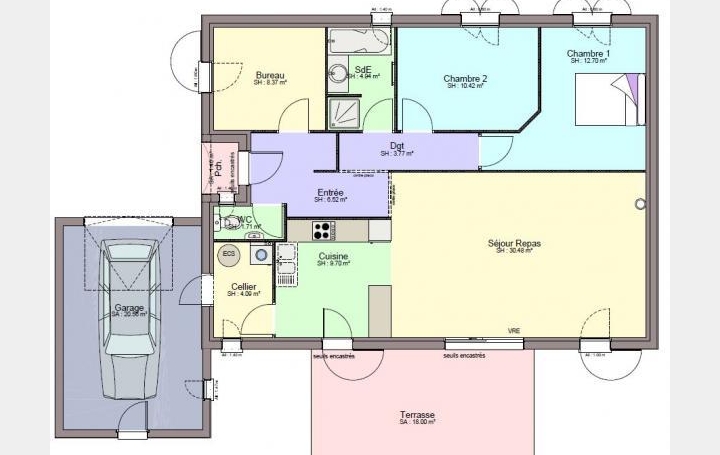 Réseau Immo-diffusion : Villa  PERNES-LES-FONTAINES  93 m2 265 400 € 