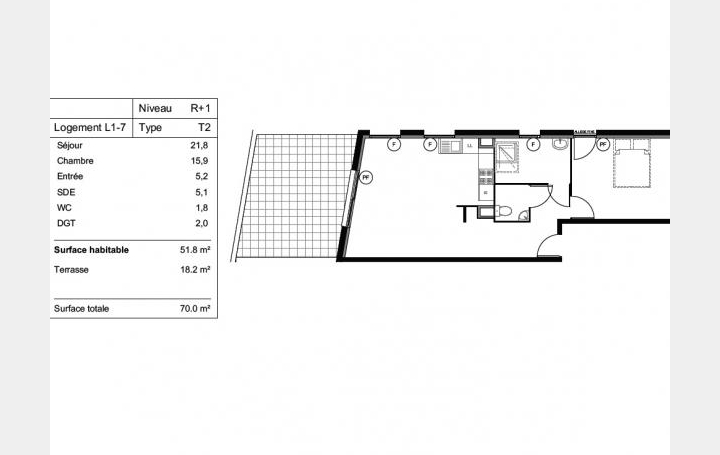 Réseau Immo-diffusion : Appartement P2  CASTELNAU-LE-LEZ  52 m2 194 900 € 