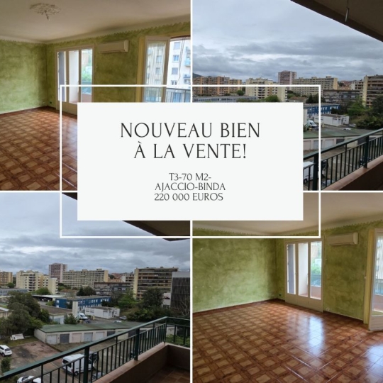 Réseau Immo-diffusion : 3 Pièces AJACCIO (20000) 70.00m2  220 000 € 