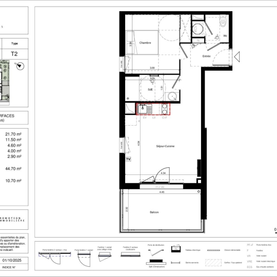 Réseau Immo-diffusion : 2 Pièces VIAS (34450) 45.00m2  168 900 € 