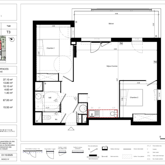 Réseau Immo-diffusion : 3 Pièces VIAS (34450) 67.00m2  228 900 € 