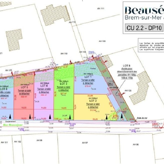 Terrain BREM-SUR-MER (85470) 512.00m2 129 500 € 