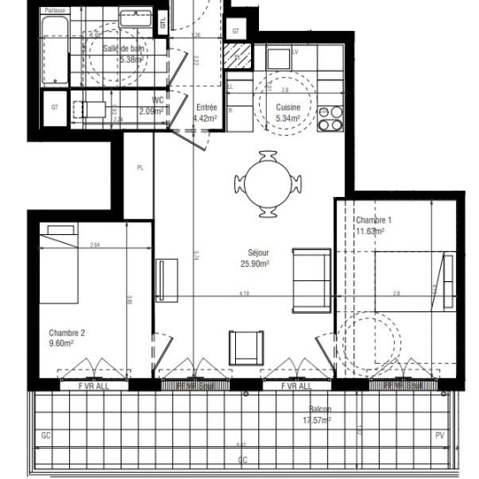 Appartement MASSY (91300) 64.00m2 385 000 € 