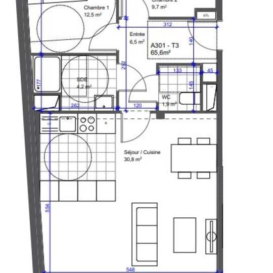 Appartement PANTIN (93500) 65.00m2 509 000 € 