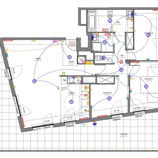 Appartement BONDY (93140) 93.00m2 345 000 € 