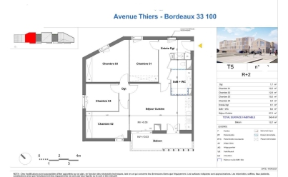 Appartement BORDEAUX (33100) 70 m2 311 000 € 