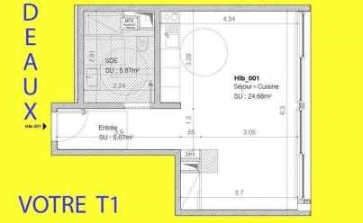 Appartement BORDEAUX (33800) 35 m2 215 000 € 