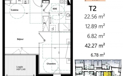 Appartement BEGLES (33130) 42 m2 261 800 € 