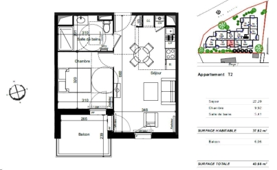 Appartement LE HAILLAN (33185) 37 m2 239 000 € 