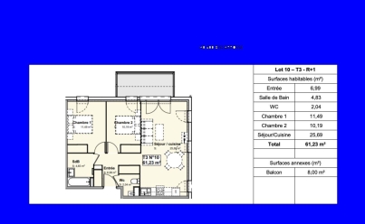 Appartement BISCARROSSE (40600) 61 m2 290 000 € 