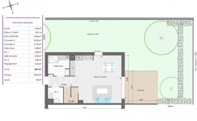 Appartement PESSAC (33600) 90 m2 418 000 € 