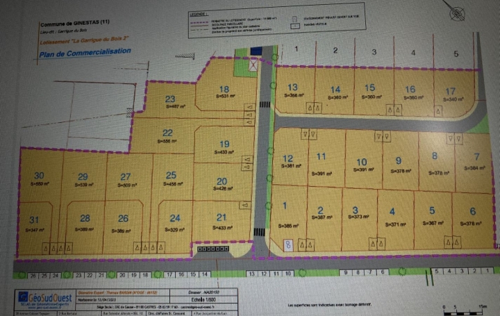 Terrain GINESTAS (11120)  135 m2 78 500 € 