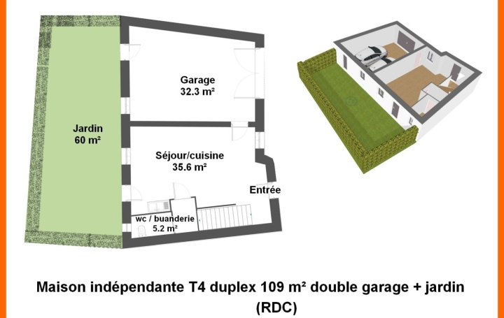 Maison de ville MONTLUEL (01120)  109 m2 298 000 € 