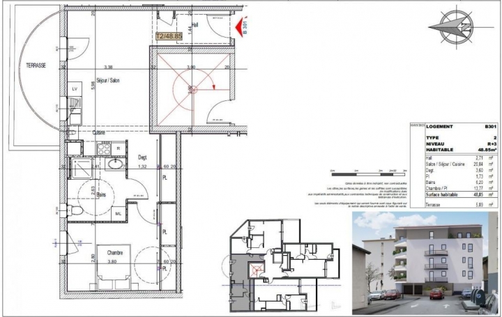 Réseau Immo-diffusion : Appartement P2  VALENCE  49 m2 140 000 € 