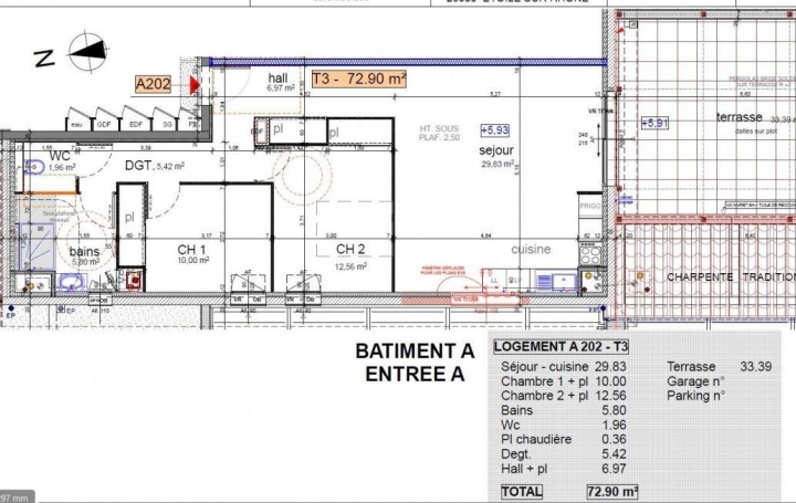 Réseau Immo-diffusion : Appartement P3  ETOILE-SUR-RHONE  73 m2 264 000 € 