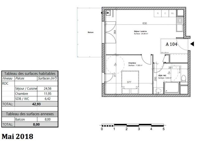 Réseau Immo-diffusion : Appartement P2  CHASSIEU  42 m2 204 160 € 