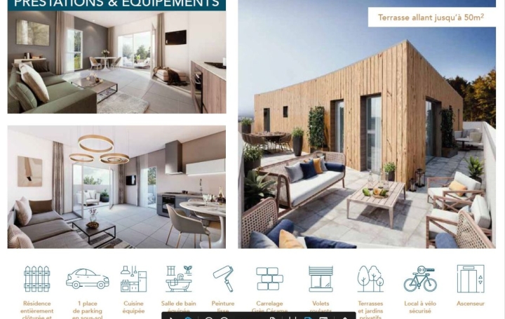 3 Pièces NIMES (30900)  57 m2 220 000 € 