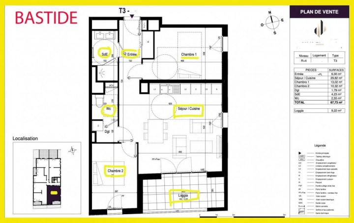 Réseau Immo-diffusion : Appartement P3  BORDEAUX  68 m2 318 000 € 