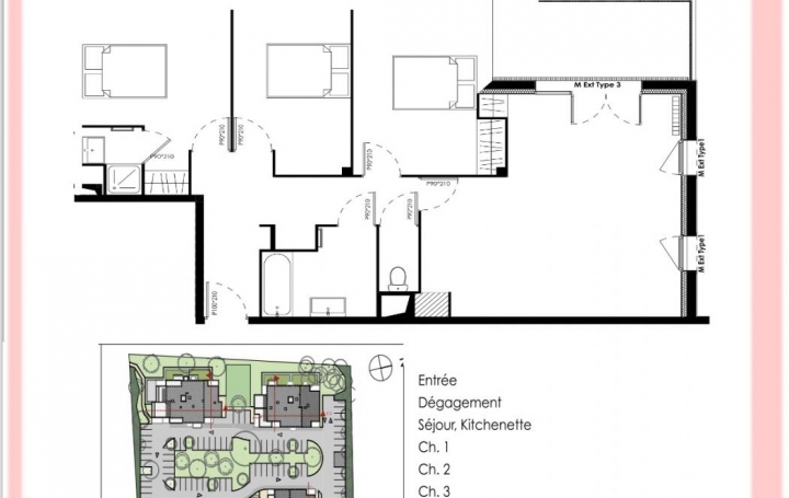 Réseau Immo-diffusion : Appartement P4  BLANQUEFORT  87 m2 326 000 € 