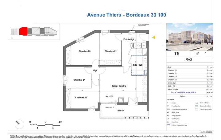 Réseau Immo-diffusion : Appartement P5  BORDEAUX  94 m2 468 000 € 