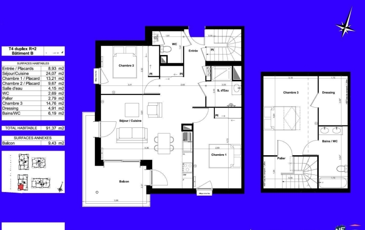 Réseau Immo-diffusion : Appartement P4  PESSAC  82 m2 442 000 € 