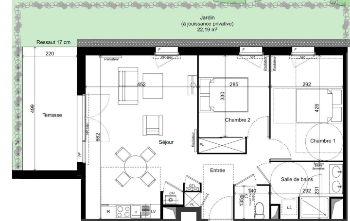 Réseau Immo-diffusion : Appartement P3  LE HAILLAN  65 m2 308 400 € 