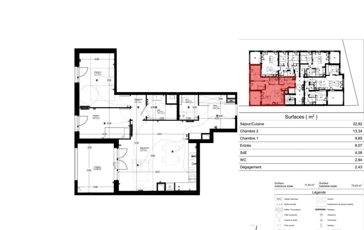 Appartement LE BOUSCAT (33110) 73 m<sup>2</sup> 438 000 € 