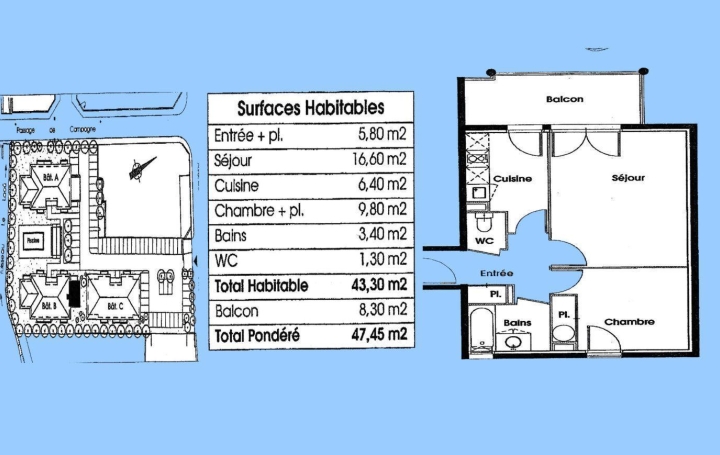 Réseau Immo-diffusion : Appartement P2  LONS  43 m2 109 800 € 