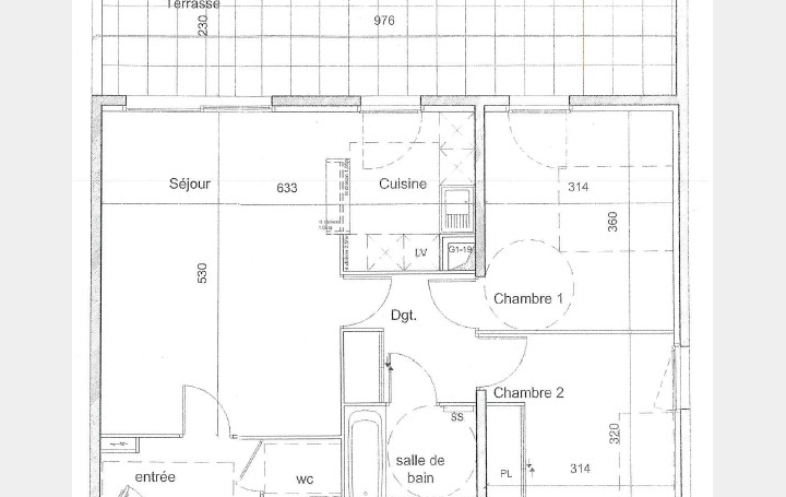 3 Pièces LE CRES (34920)  64 m2 1 130 € 