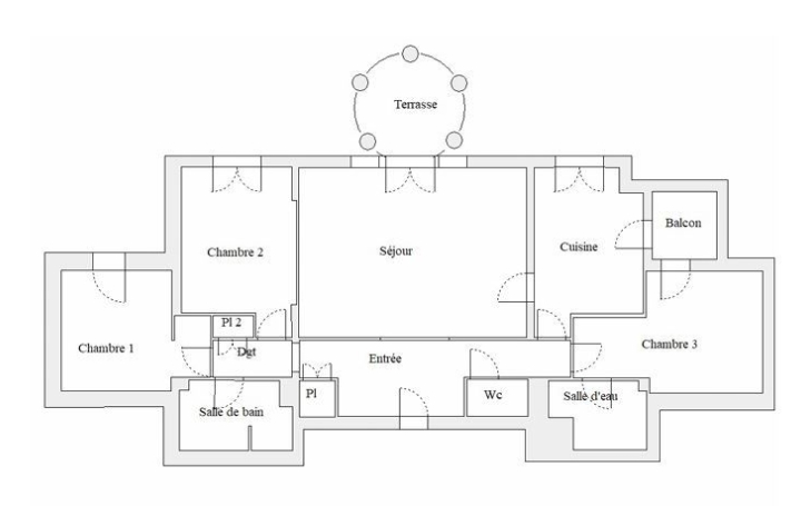 4 Pièces MONTPELLIER (34000)  87 m2 1 090 € 
