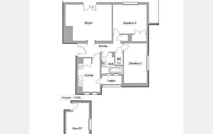 Appartement MONTPELLIER (34070) 59 m2 124 970 € 