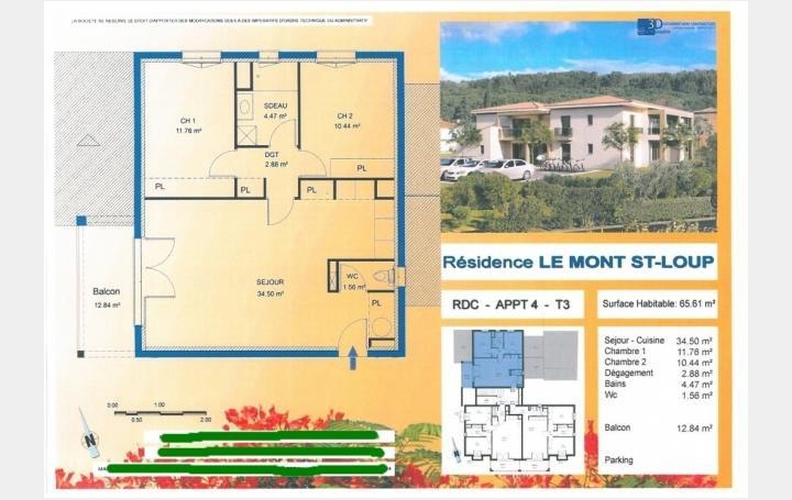 Réseau Immo-diffusion : Appartement P3  AGDE  66 m2 255 000 € 