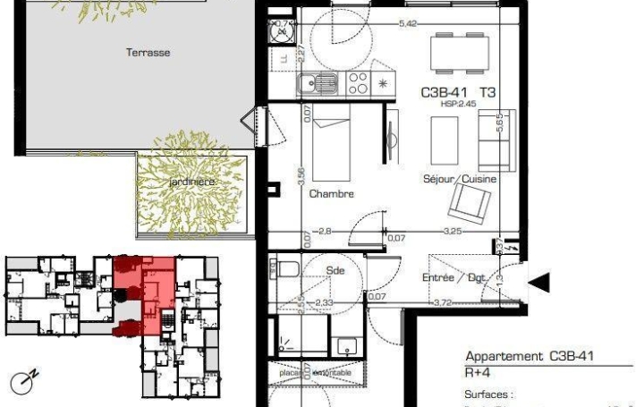 Appartement BEZIERS (34500) 60 m2 219 800 € 