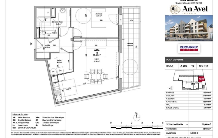 2 Pièces TREGASTEL (22730)  59 m2 335 000 € 