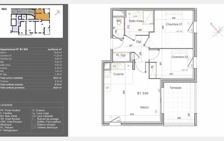 Réseau Immo-diffusion : Appartement P3  MONTPELLIER  56 m2 236 000 € 