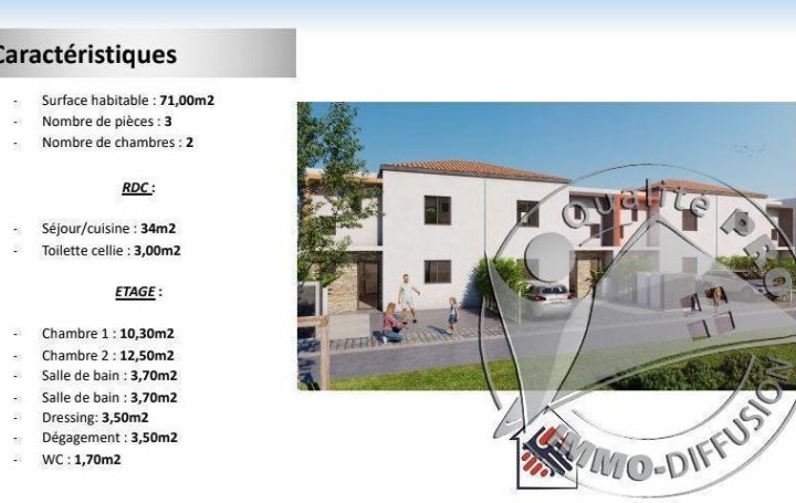 Villa RIVESALTES (66600)  71 m2 197 000 € 