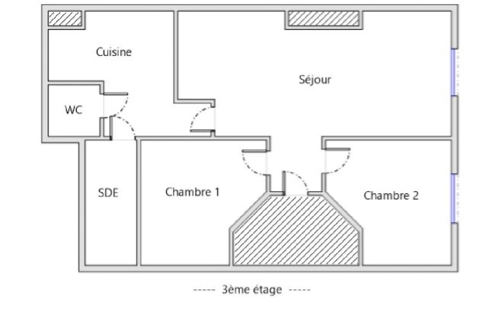 3 Pièces MONTPELLIER (34000)  55 m2 950 € 