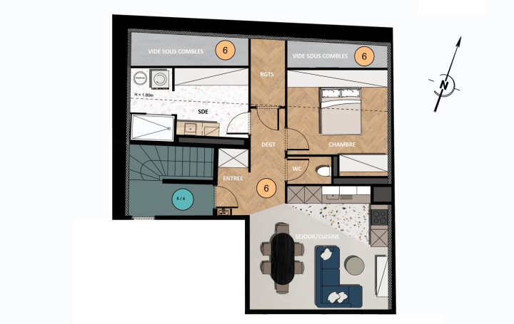 2 Pièces ENNERY (57365)  40 m2 49 900 € 