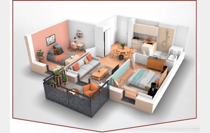 2 Pièces MONTIGNY-LES-METZ (57950)  46 m2 212 500 € 