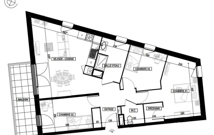 Réseau Immo-diffusion : Appartement P4  LA ROCHELLE  76 m2 369 000 € 