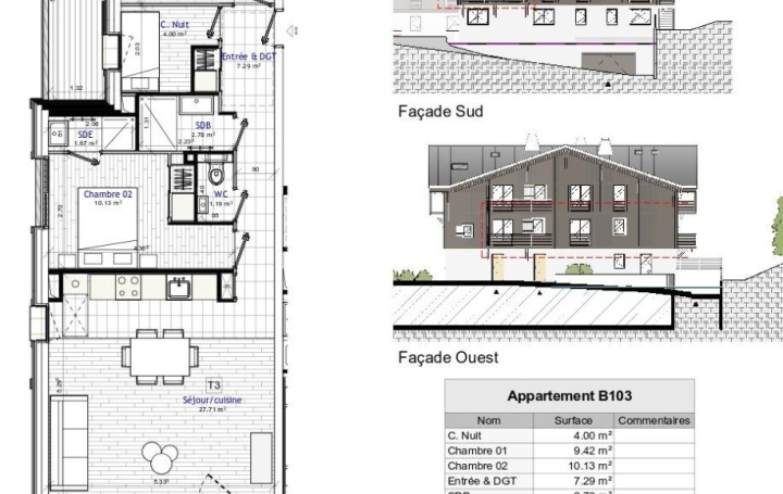 3 Pièces MORILLON (74440)  64 m2 438 000 € 