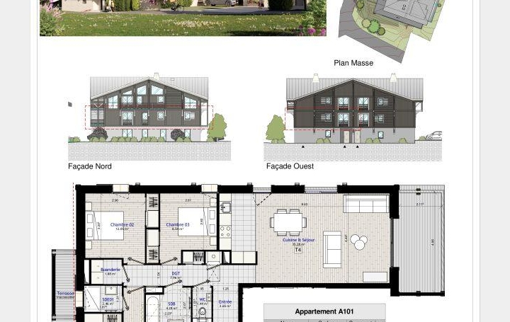 4 Pièces MORILLON (74440)  85 m2 545 000 € 