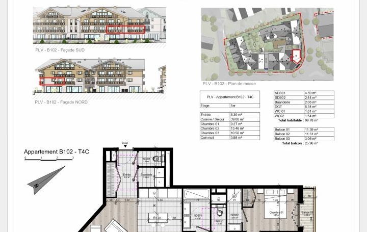 5 Pièces SAMOENS (74340)  100 m2 716 000 € 