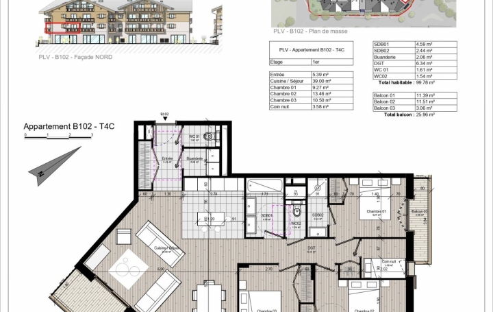 5 Pièces SAMOENS (74340)  100 m2 716 000 € 